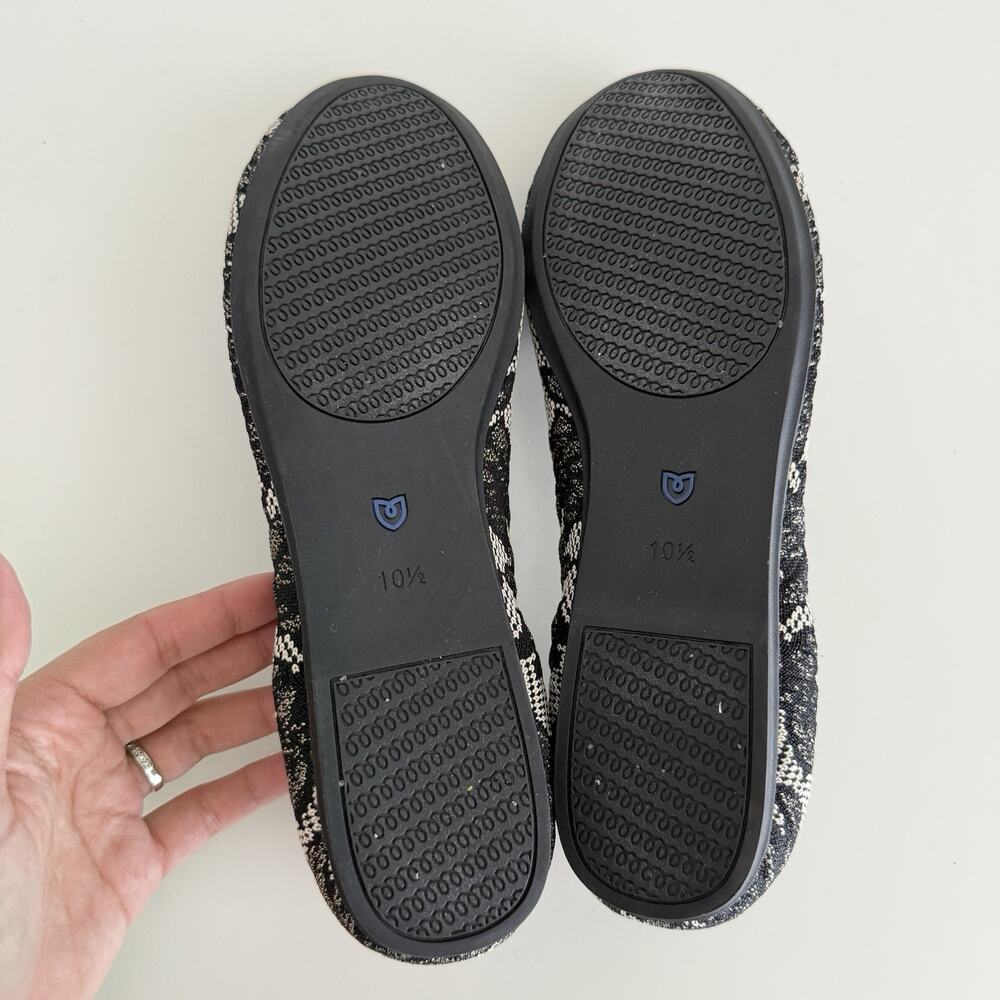 Rothy's The Flat Womens 10.5 Black Blue Chantilly Washable Slip On Shoes Comfort - Picture 12 of 14